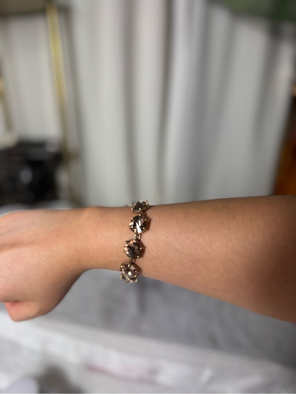 Vintage Stella & Dot gemstone bracelets rose gold pink and gold